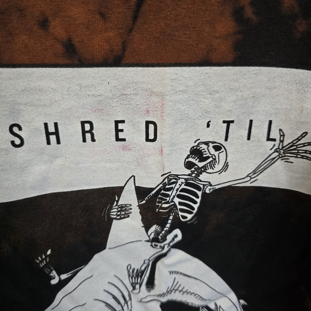 Chomp Black & Brown Design Graphic Shark T-shirt Mens Medium - Picture 3 of 5